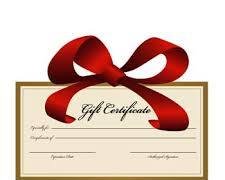 Gift certificate